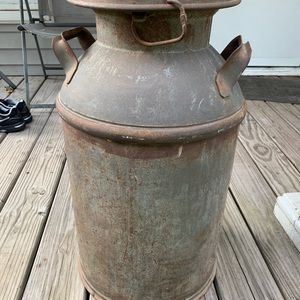 Antique milk can